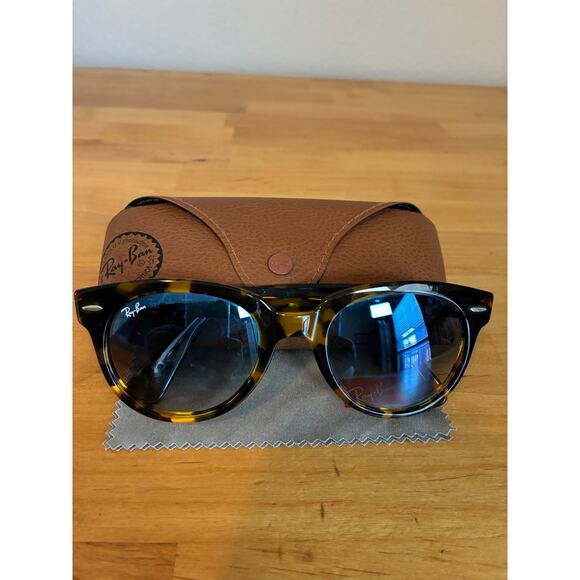 Ray-Ban Orion RB2199 Yellow Havana Tortoise Sunglasses Blue Gradient 52mm main image 5